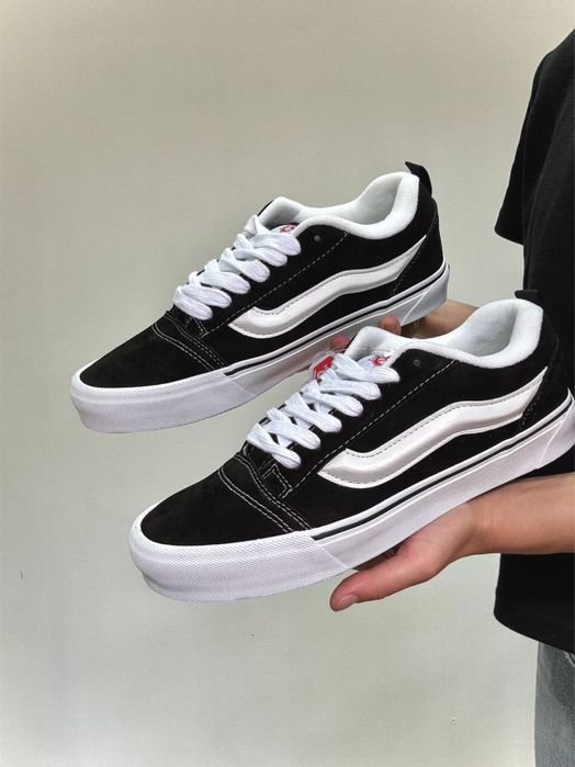 ТОП! Кросівки Vans Knu Skool Black White 36 37 38 39 40 41 42 43 44 45