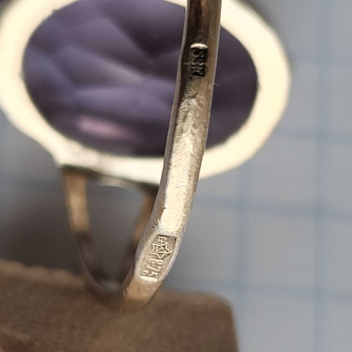 Кольцо серебро 875 звезда СССР(пн10)