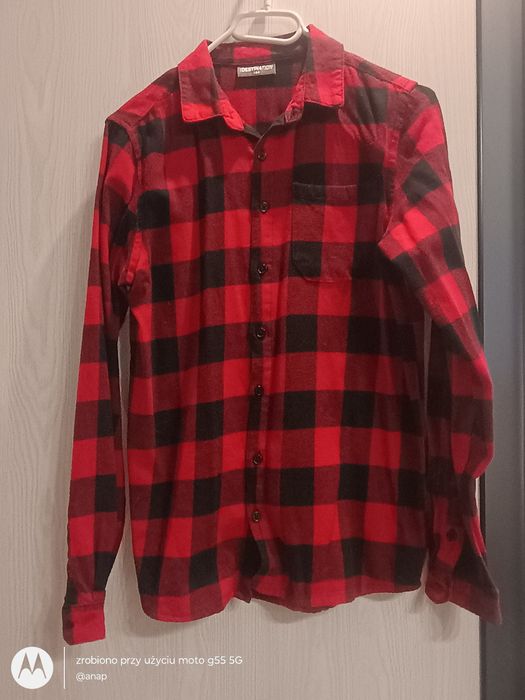 Koszula 164 czerwona krata flanela j. resrved