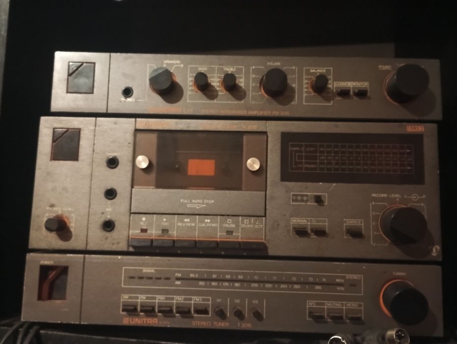 Zestaw audio UNITRA ELTRA – wzmacniacz+magnetofon+tuner (vintage)