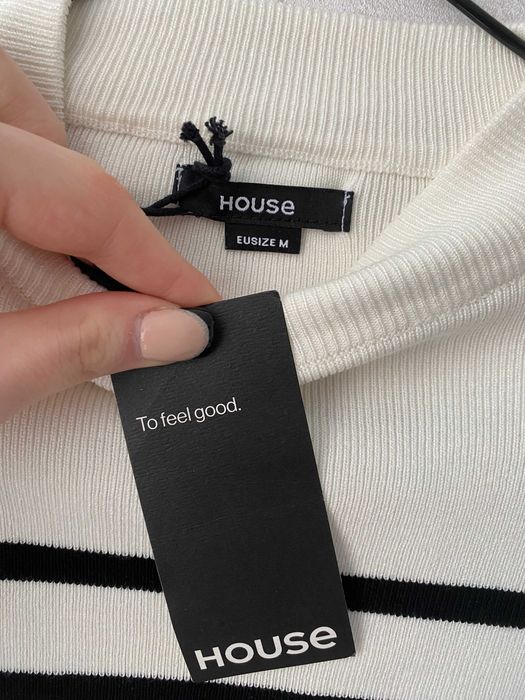 Półgolf w paski HOUSE M – krótki fason