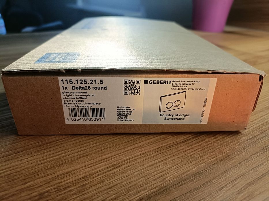 Geberit Delta25 przycisk spłukujący do WC chrom błyszczący