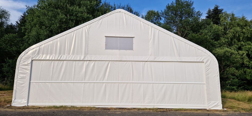 Hala łukowa HANGAR NA SAMOLOT szeroka brama garaż wiata