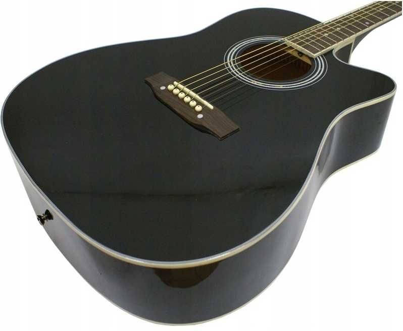 Gitara duża akustyczna 4/4 41' PEŁNY ZESTAW stroik pokrowiec NOWA