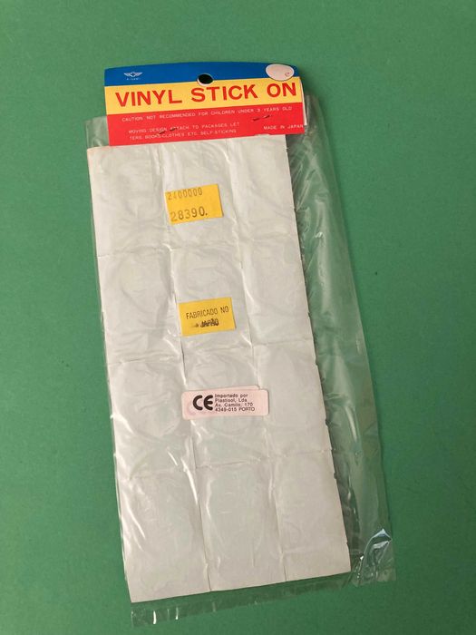 Folha com Autocolantes Almofadados Puffy Stickers Anos 80 Japão