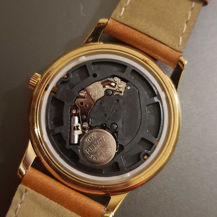 Новые мужские кварцевые наручные часы Chrono Swiss Made кожа Швейцария