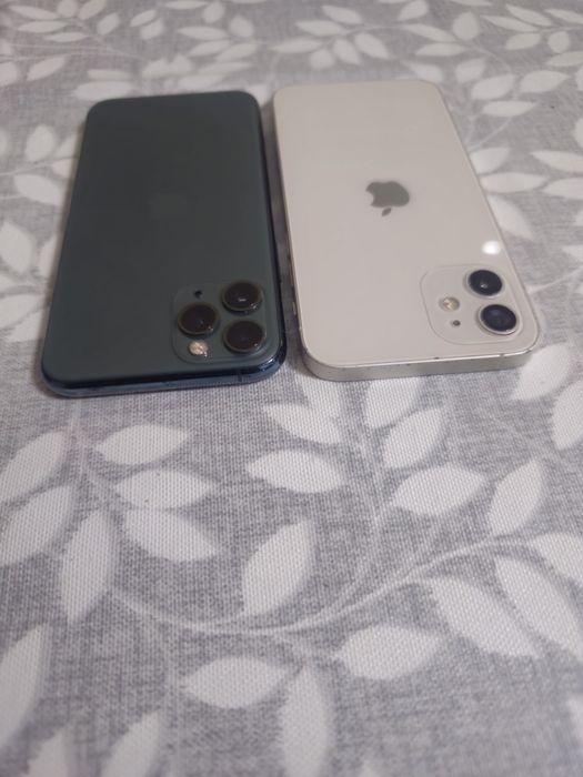 Dois iphones, iphone 12 e Iphone 11 Pro