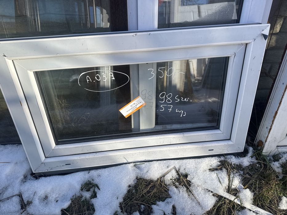 X okno plastikowe 98x57 nowe RU (2 szybowe rozwierne uchylne wysylka)