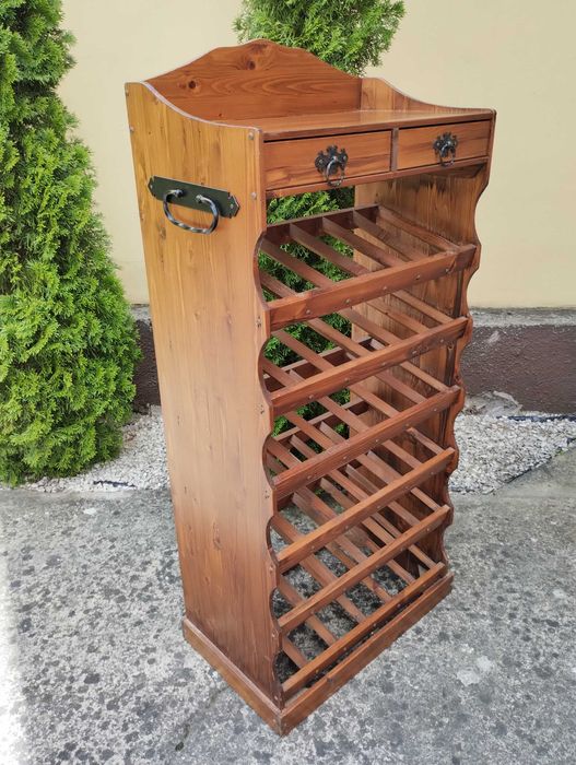 Stylowy stojak na wino regał na butelki winiarka
