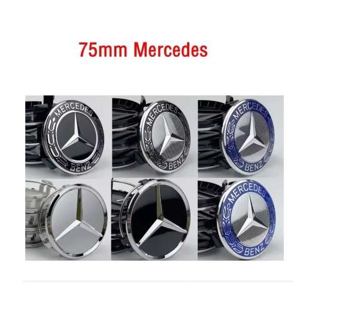 Kit 4 Centros jante Mercedes 60 e 75mm Novos