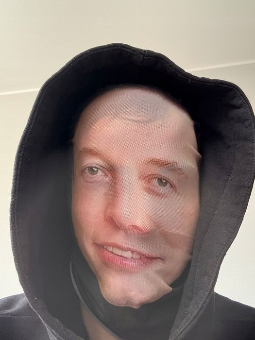 Śmieszna maska Elon Musk twarz prezent