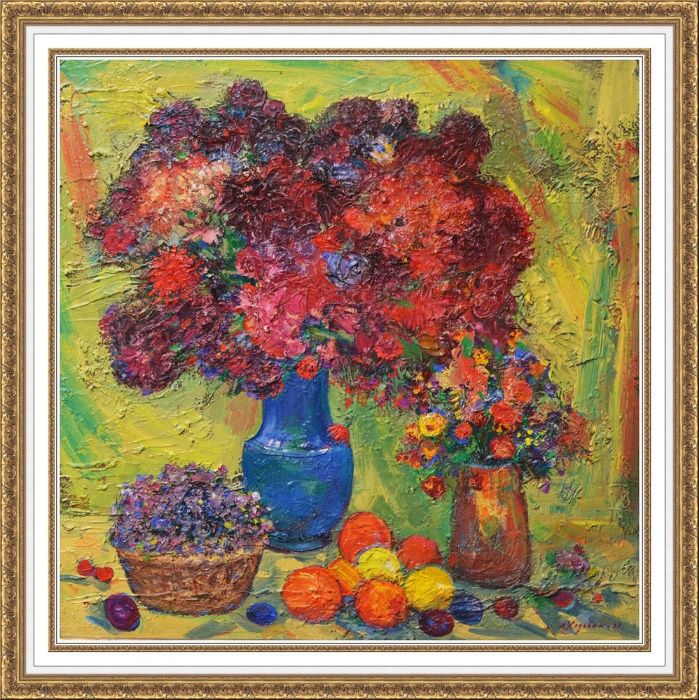 Ходченко Лев (1912-1998) Квіти Айстри Польові Маки Фіалки / 72*72 см