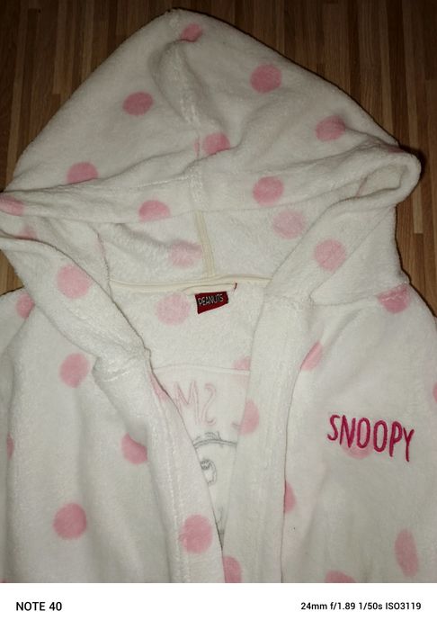 Szlafrok Snoopy biały