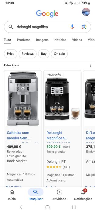 Máquina de café Delonghi negociável