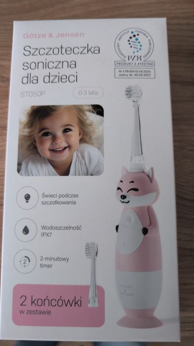 Szczoteczka soniczna dla dzieci 0-3 lata nowa zapakowana