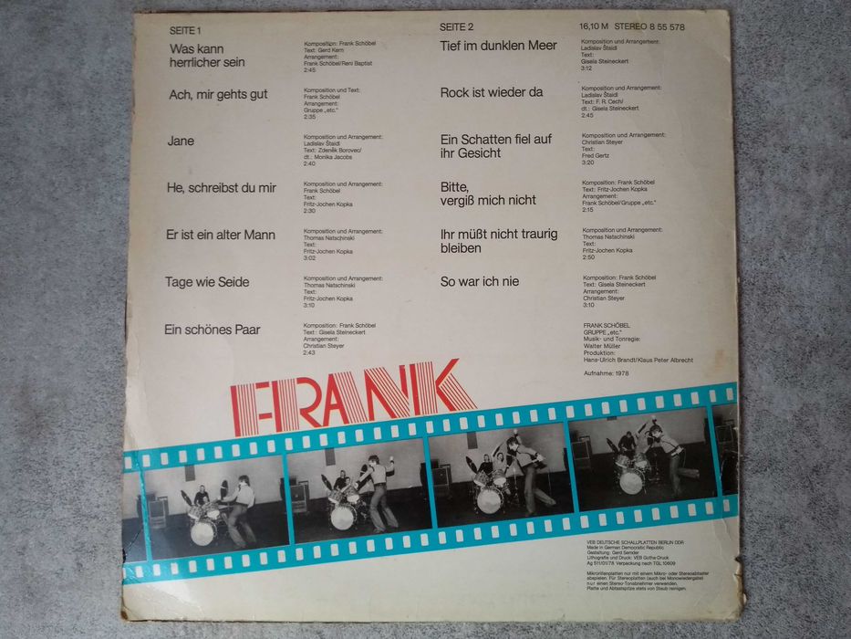 Frank Schöbel - Frank (Was kann herrlicher sein) - LP - winyl - 1978