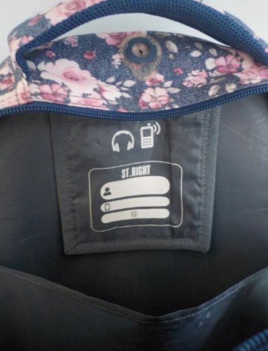 Plecak szkolny w kwiaty