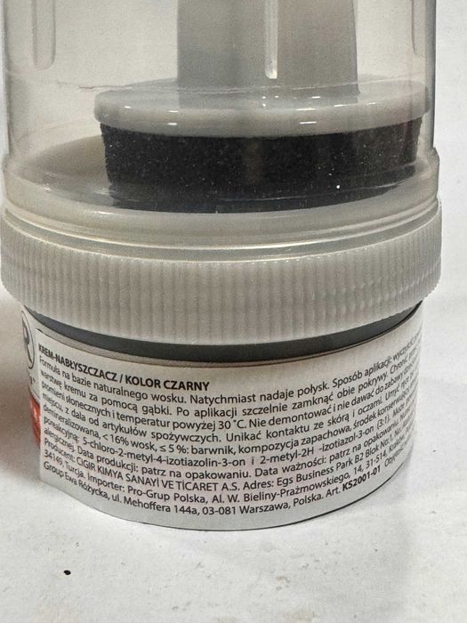 Pasta do butów Silver z gąbką krem nabłyszczacz 50ml kolor czarny
