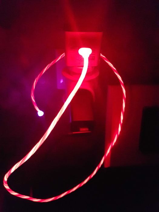 Светящийся Кабель usb магнитный с  разьем iphone,или , microusb.