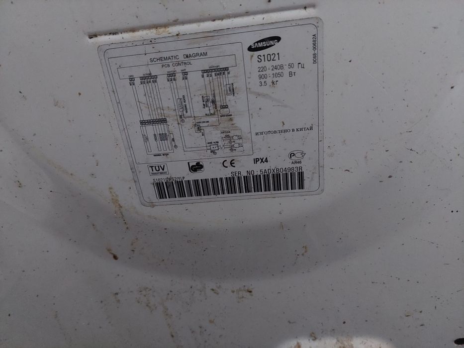 Разборка пралки Samsung S1021