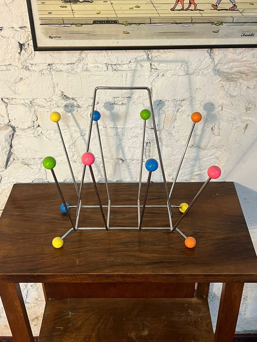 unikatowy gazetownik sputnik mid Century vintage retro