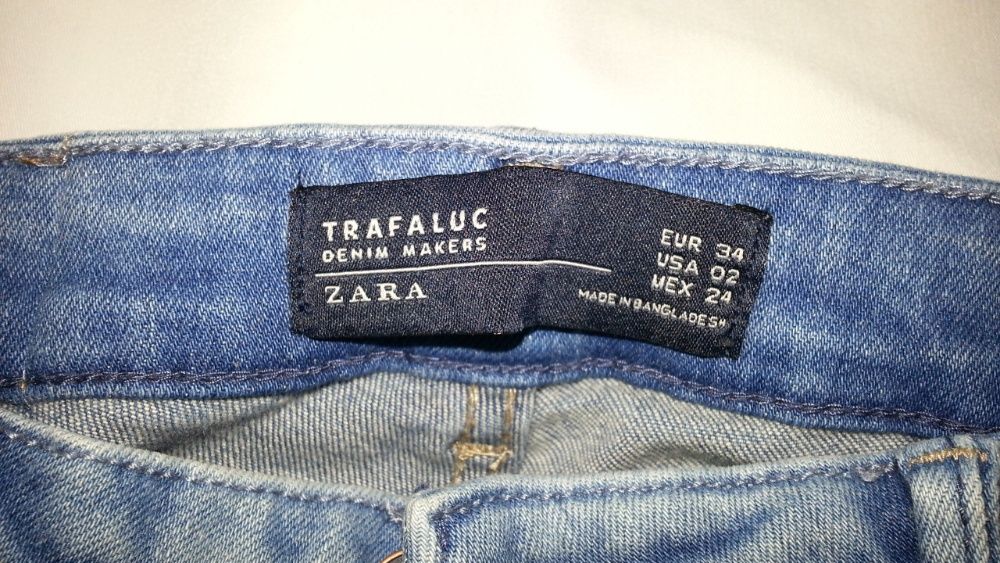 spodnie damskie jeansy Zara i River Island, rozm. XS, kilka modeli