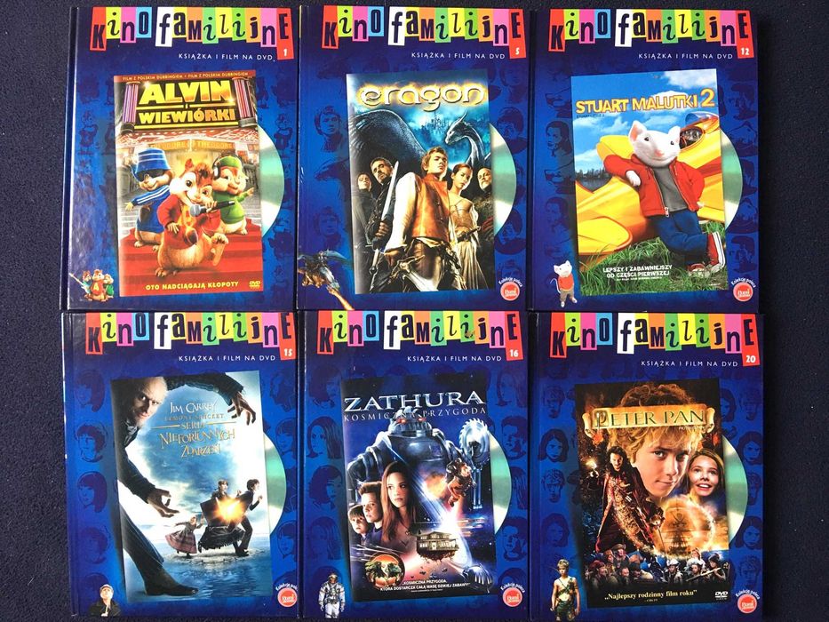 Kino familijne 6 sztuk DVD booklet PL nowe