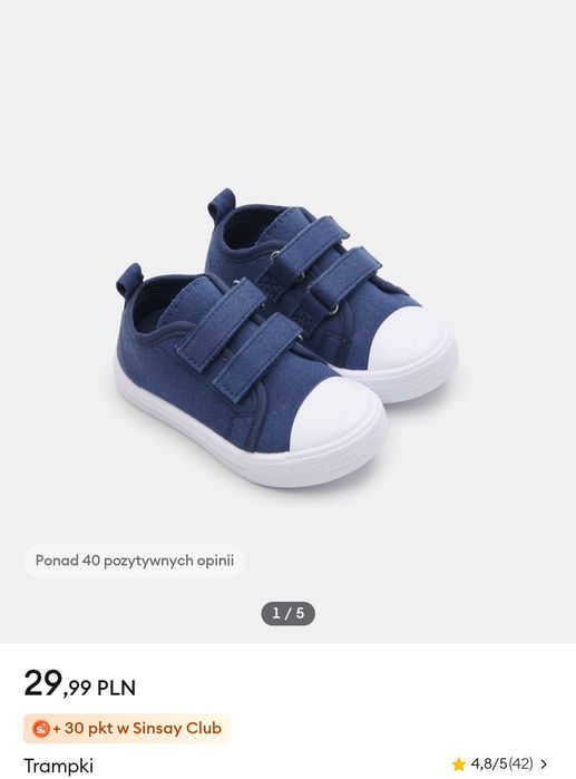 Trampki, tenisówki, kapcie chłopięce r.23