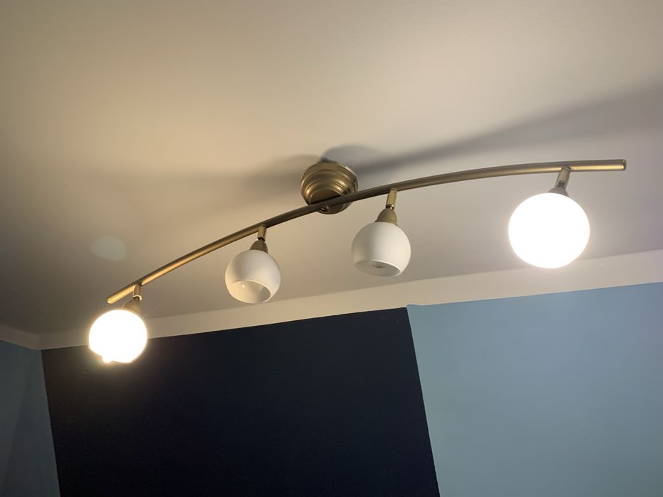 Lampa wisząca złota