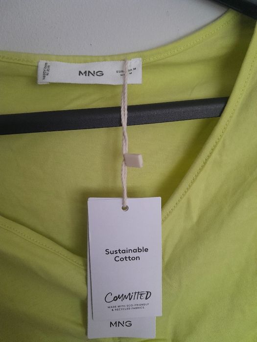 Bluzka w kolorze limonki mango rozm.38