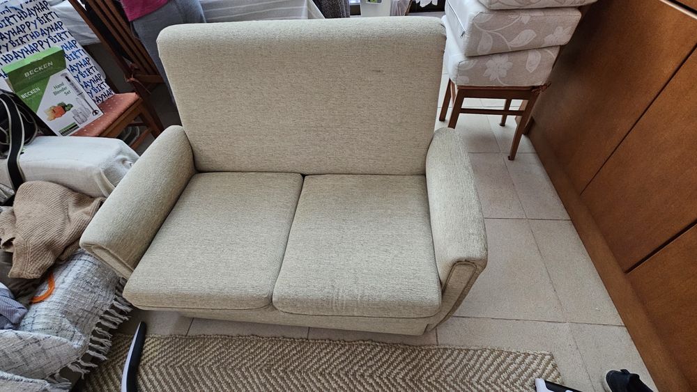 Sofa-cama de 2 lugares e Cadeirão