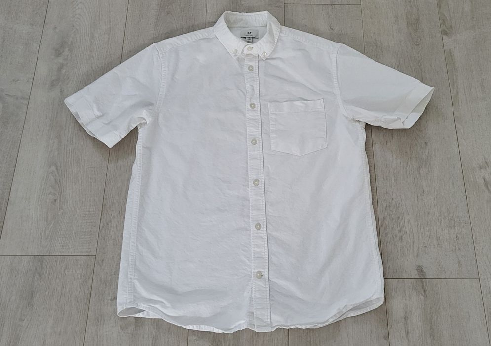 Koszula H&M Regular Fit z domieszką lnu rozm. S