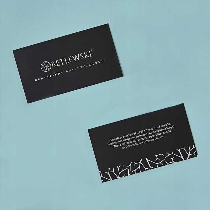 BETLEWSKI Torba Męska CAMBRIDGE Skóra Naturalna Czarna Elegancka Logo