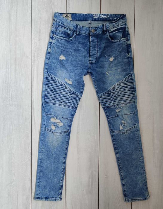 Чоловічі якісні стрейчеві мотоджинси без захисту пояс 42-43 см W32