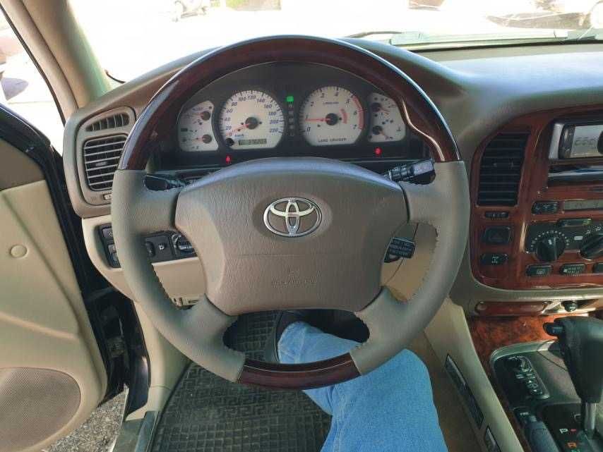 Руль серая-кожа светлое-дерево (98-06) Тойота Ленд Крузер Прадо