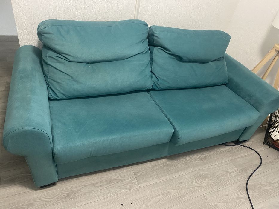 Sofá Verde 3 Lugares – Bom Estado!