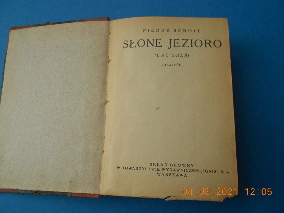 ,,Słone jezioro,, Pierre Benoit