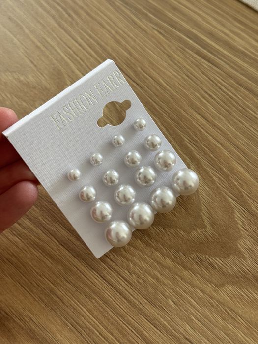 Пусети набір штучних перлини цвяшки 8 пар