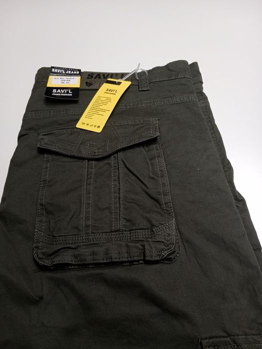 Bojówki NADWYMIARY khaki męskie. Pas 114-116 cm