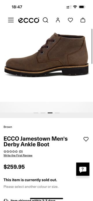 Черевикі ECCO Jamestown чоловічі шкіра