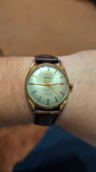 Часы винтажные Ermaten швейцарские, годинник swiss