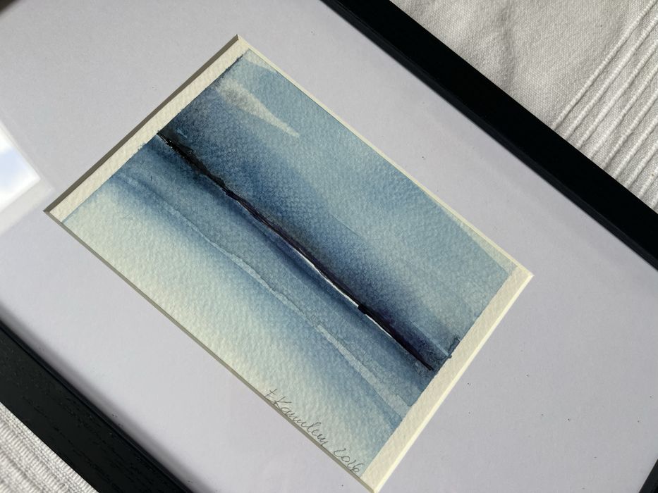 Akwarela pejzaż 33x20,5cm handmade