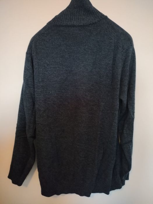 Camisola de malha de gola alta azul da Springfield XXL