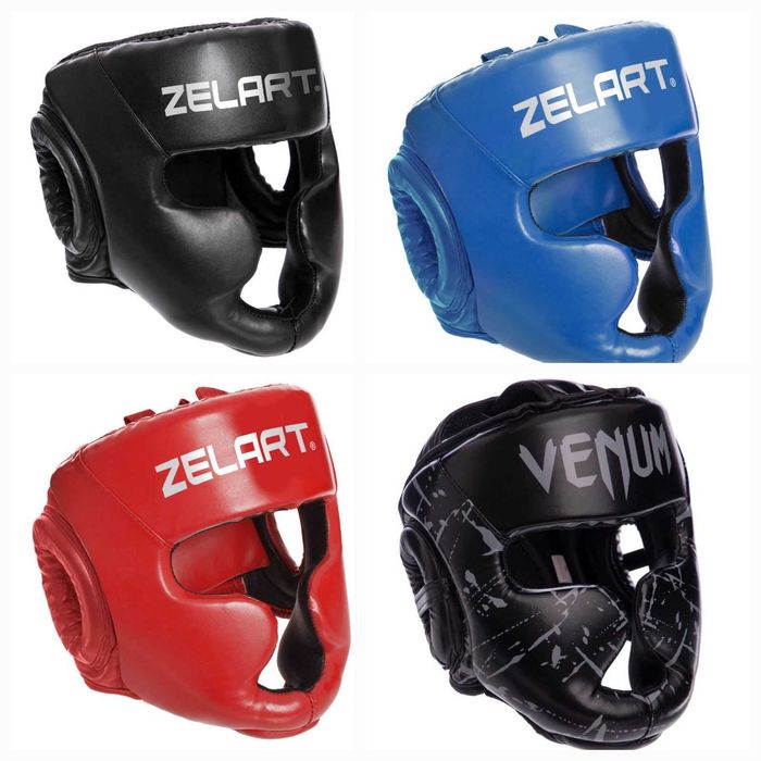 шолом боксерський шлем боксерский закрытый з повним захистом відкритий