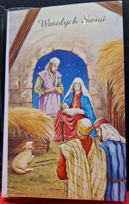 Kartki świąteczne z życzeniami i kopertami - zestaw 5 sztuk 19 x 12 cm