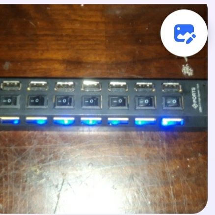 USB 2.0 хаб на 7 портів з індивідуальними перемикачами