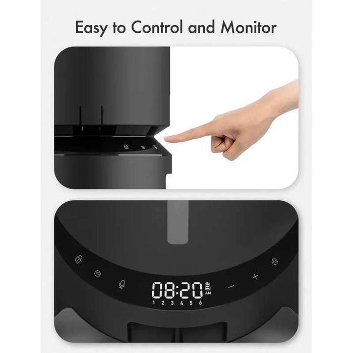 PETLIBRO Granary WiFi automat z podwójną miską, czarny, do 5l. suchej karmy