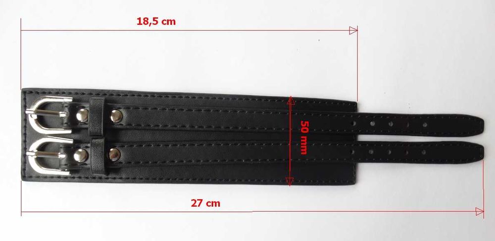 Bransoletka damska czarna skórzana modna męska