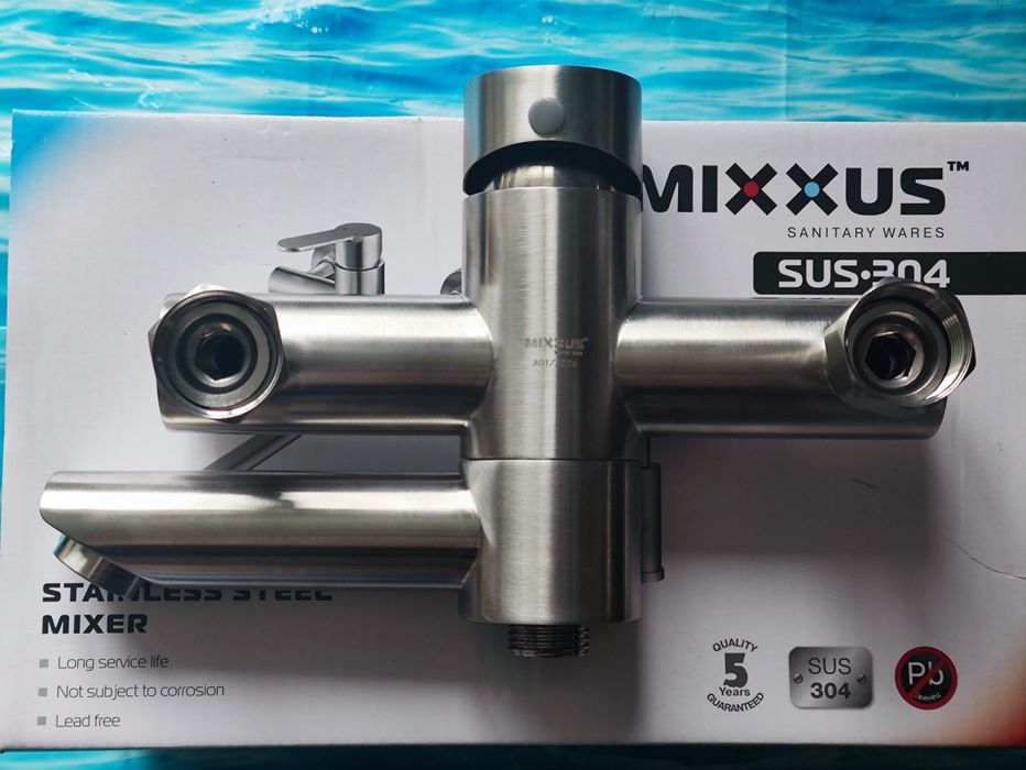 Змішувач для ванни Mixxus DAX 009 з  нерж. сталі