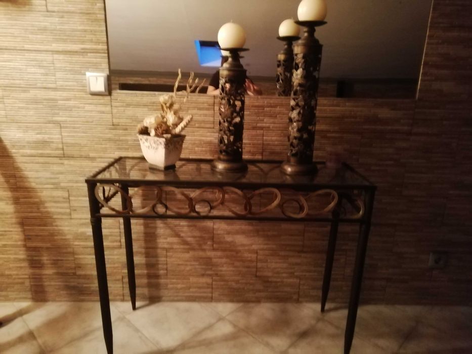 Mesa em vidro de Hall de entrada